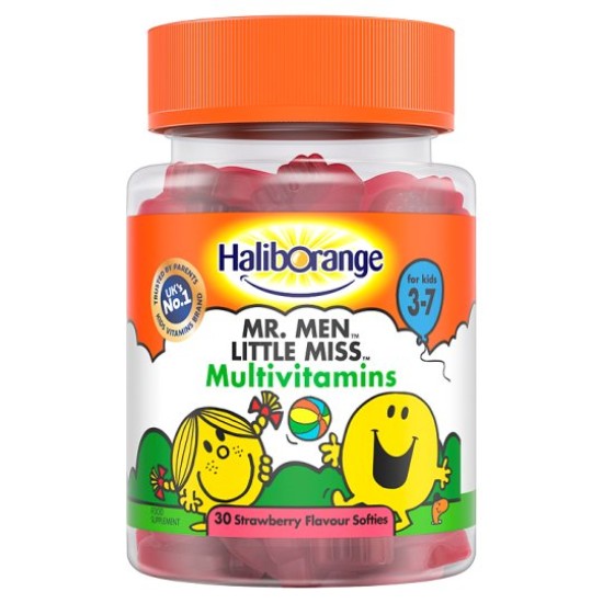 Haliborange Mr  Men Little Miss Calcium And Vitamin D 30 Strawberry Flavour Softies