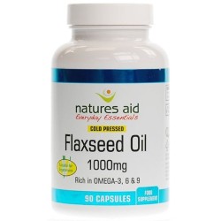Natures Aid Cold Pressed Flaxseed Oil 1000mg 90 Capsules