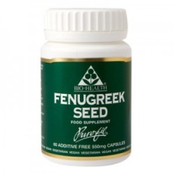 Bio-Health Fenugreek Seed 550mg Herbal Food Supplement 60 Capsules