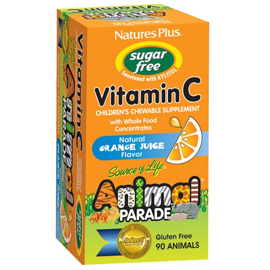 Natures Plus Animal Parade Vitamin C Orange, 250mg, 90 Chewable Tablets