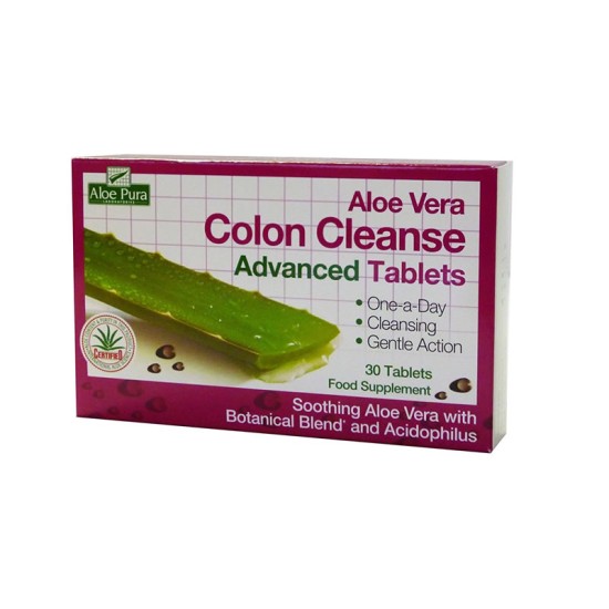 Optima Aloe Pura Aloe Vera Colon Cleanse Advanced 30 Tablets