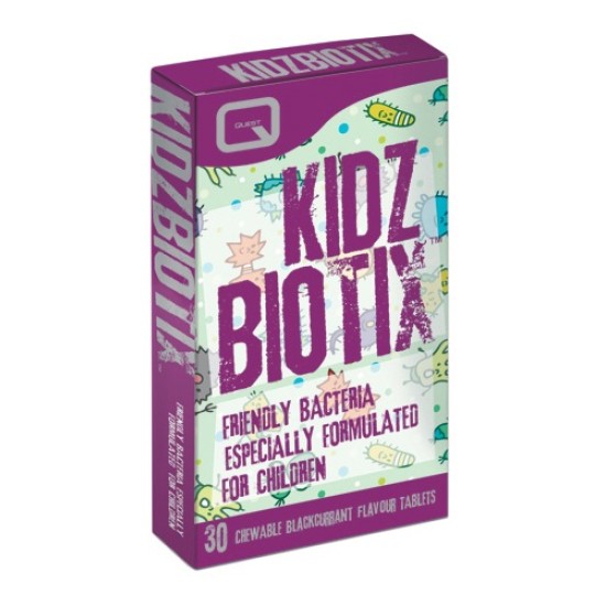 Quest Kidz Biotix 30 Chewable Blackcurrant Flavour Tablets Quest Kidz Biotix 30 Chewable Blackcurrant Flavour Tablets