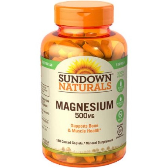 Sundown Naturals Magnesium 500mg 180 Caplets