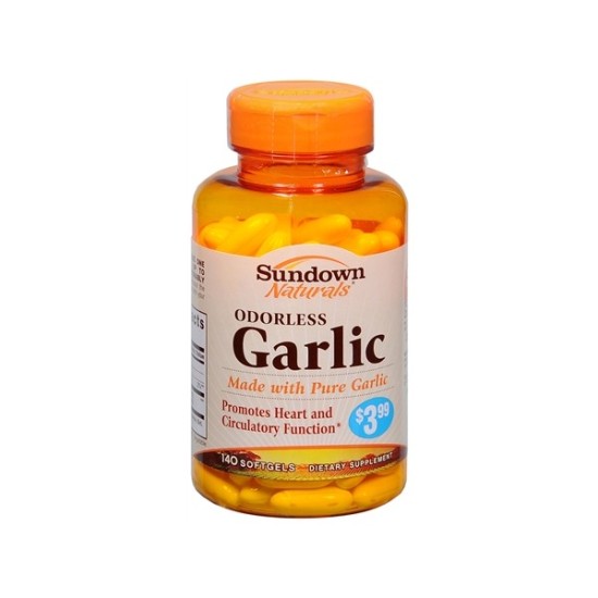 Sundown Naturals Odorless Garlic 140 Softgels