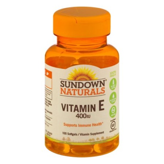 Sundown Naturals Vitamin E 400iu 100 Softgels
