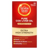 Seven Seas Pure Cod Liver Oil Extra High Strength 60 Capsules