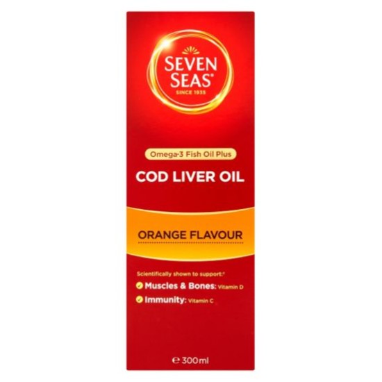 Seven Seas Cod Liver Oil Orange Flavour 300ml Seven Seas Cod Liver Oil Orange Flavour 300ml