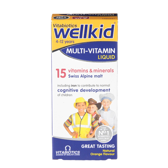 Vitabiotics Wellkid Multi-vitamin Liqiud 4-12years 150ml