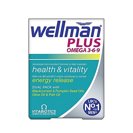 Vitabiotics Wellman Plus Omega 3.6.9 Health And Vitality 56 Tablets