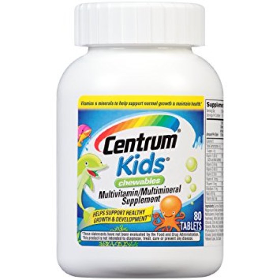 Centrum Kids Chewable Multivitamin 80 Tablets