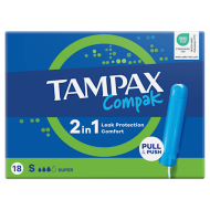 Tampax Compak Super Applicator 18 Tampons