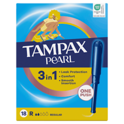 Tampax Pearl Regular Applicator 18 Tampons