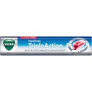 Vicks Triple Action Throat Lozenger Blackcurrant Sweet 42g