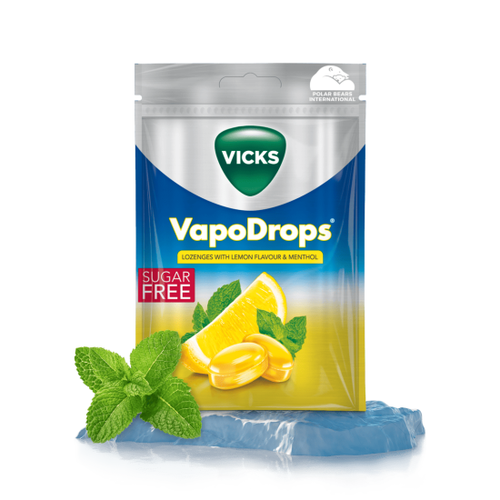 Vicks Vapodrops Lemon And Menthol 72g Cough Drops