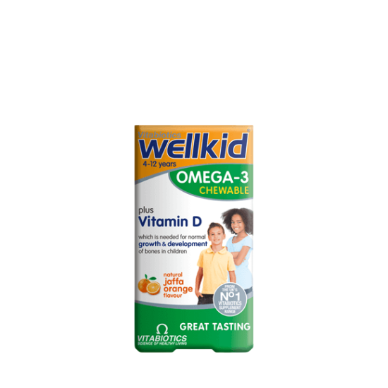 Vitabiotics Wellkid Omega-3 Chewable 4 -12 Years 60 Capsules