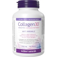 Webber Naturals Collagen30 Anti-Wrinkle 2,500mg Collagen Peptides 180 Tablets