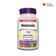 Webber Naturals Melatonin 3 mg Quick Dissolve Sublingual Tablets