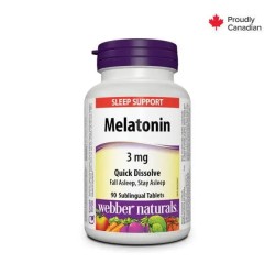 Webber Naturals Melatonin 3 mg Quick Dissolve Sublingual Tablets Webber Naturals Melatonin 3 mg Quick Dissolve Sublingual Tablets