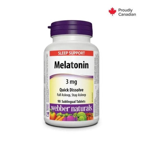 Webber Naturals Melatonin 3 mg Quick Dissolve Sublingual Tablets