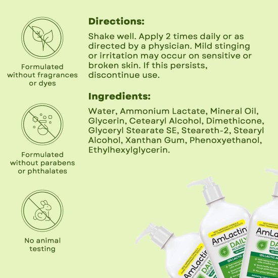 AmLactin Daily Moisturizing Lotion for Dry Skin 225g