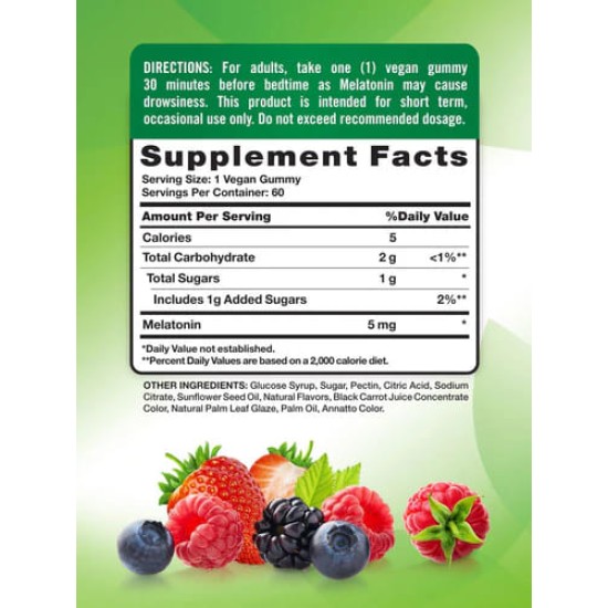 Nature's Truth Melatonin 5mg | 60 Gummies Nature's Truth Melatonin 5mg | 60 Gummies