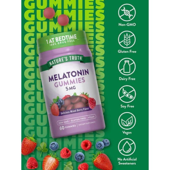 Nature's Truth Melatonin 5mg | 60 Gummies Nature's Truth Melatonin 5mg | 60 Gummies
