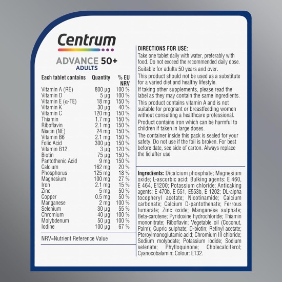 Centrum Advance Multivitamins 30 Tablets