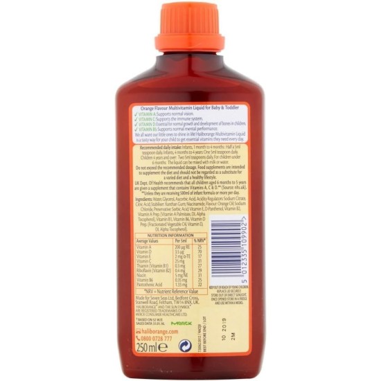 Haliborange Baby and Toddler Liquid Orange Flavor 250ml
