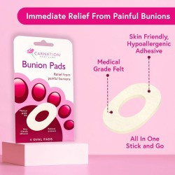 Carnation Bunion Oval Pads Pack Of 4