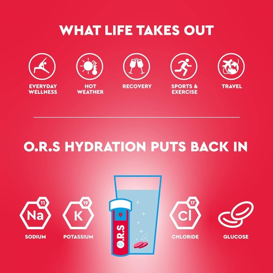O.r.s Hydration Strawberry Flavour 12 Tablets