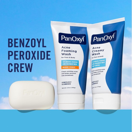 PanOxyl Antimicrobial Hydrating Acne Creamy Wash 4% Benzoyl Peroxide