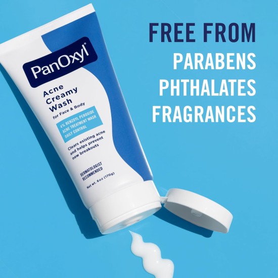 PanOxyl Antimicrobial Hydrating Acne Creamy Wash 4% Benzoyl Peroxide