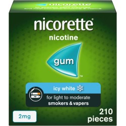 Nicorette Icy White 2mg Gum Nicotine 210 Pieces