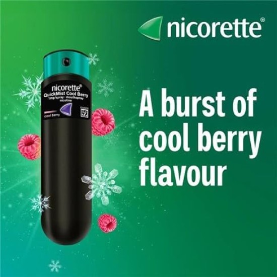 Nicorette QuickMist Mouthspray Cool Berry Single Nicorette QuickMist Mouthspray Cool Berry Single