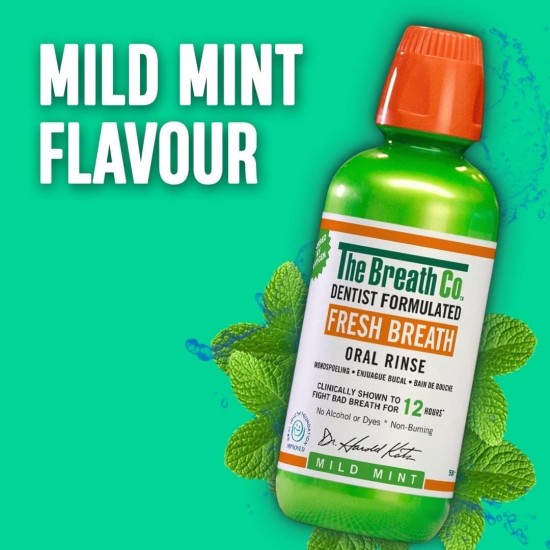 The Breath Co. Mouthwash Mild Mint Flavour 500ml