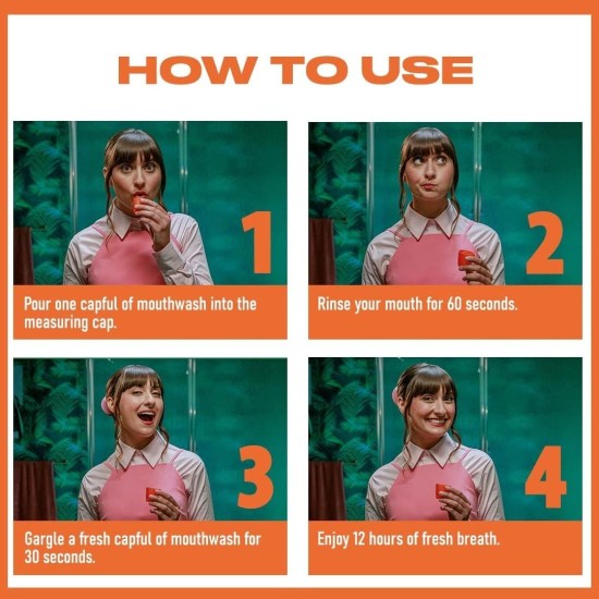 The Breath Co. Mouthwash Iced Mint Flavour 500ml