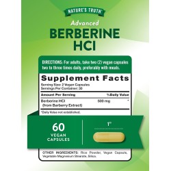 Nature's Truth Berberine HCl 500mg 60 Capsules Nature's Truth Berberine HCl 500mg 60 Capsules
