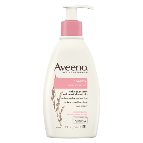 Aveeno Creamy Moisturizing Body Oil For Dry Skin 12oz