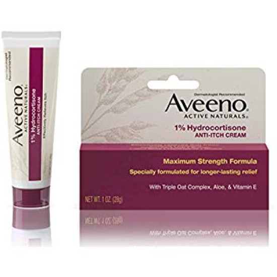 Aveeno 1% Hydrocortisone Anti-itch Relief Cream 1 Oz