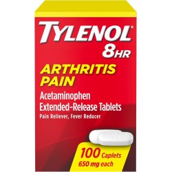 Tylenol 8HR Arthritis Pain Relief Caplets with 650mg Acetaminophen 100 Caplets
