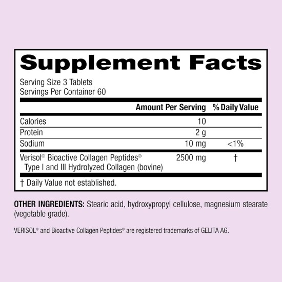 Webber Naturals Collagen30 Anti-Wrinkle 2,500mg Collagen Peptides 180 Tablets