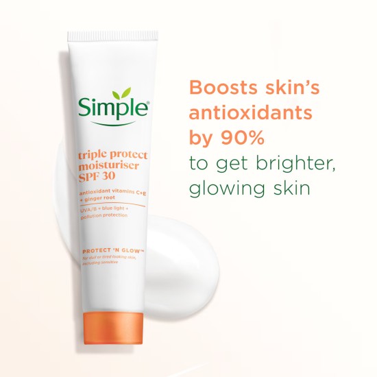 Simple Triple Protect Moisturizer Spf 30 Face Cream 40ml