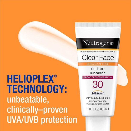 Neutrogena Clear Face Suncreen Lotion  Spf 30