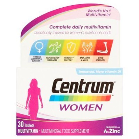 Centrum Women A To Zinc Multivitamin 30 Tablets Centrum Women A To Zinc Multivitamin 30 Tablets