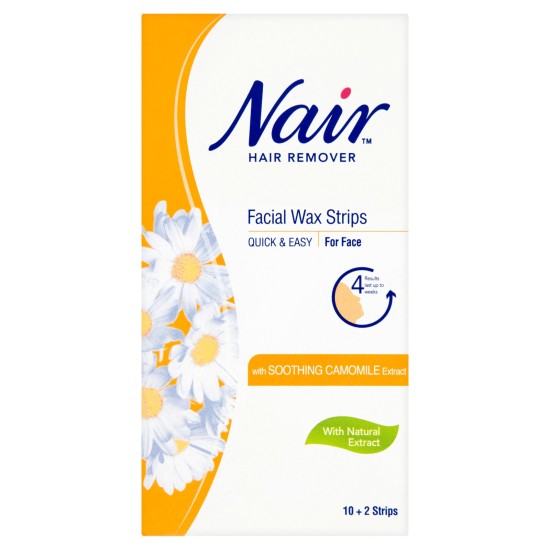 Nair Facial Wax Strips Pack Of 12