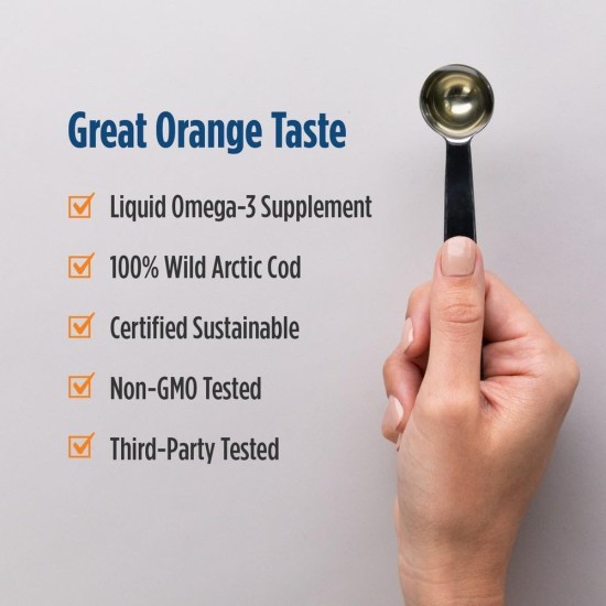 Nordic Naturals Arctic Cod Liver Oil Orange Flavour 273ml