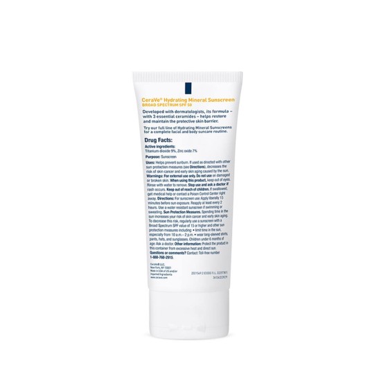 Cerave Hydrating Sunscreen Face Lotion Spf 50 2.5 Oz