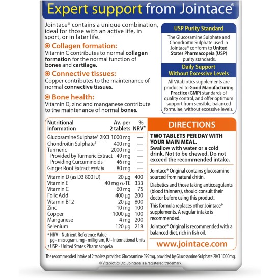 Vitabiotics Jointace Glucosamine & Chondroitin 30 Tablets
