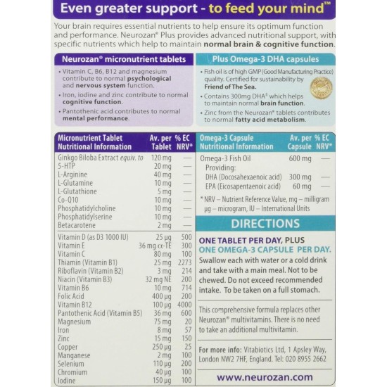 Vitabiotics Neurozan Plus 56 Capsules