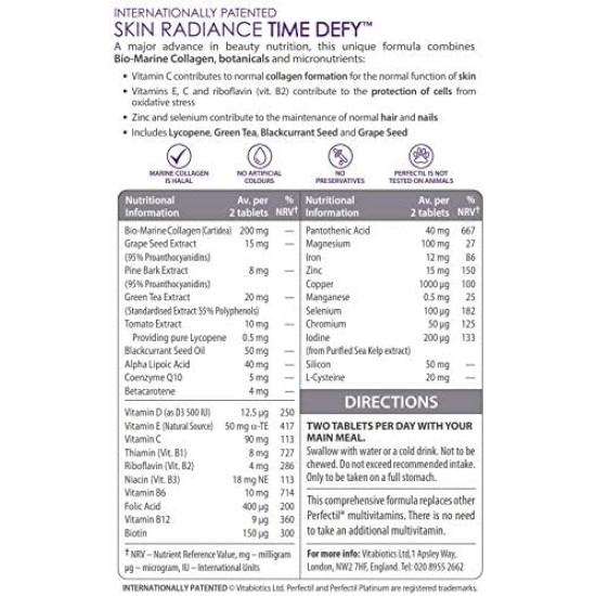 Vitabiotics Perfectil Platinum Skin Radiance 60 Tablets